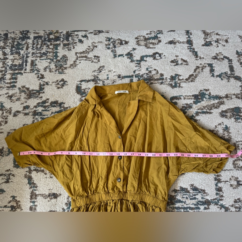 Yellow Midi Shirt Dress - Picture 5 of 7